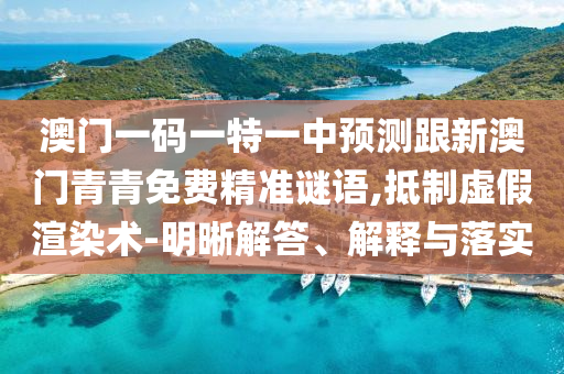 澳門一碼一特一中預(yù)測跟新澳門青青免費(fèi)精準(zhǔn)謎語,抵制虛假渲染術(shù)-明晰解答、解釋與落實(shí)